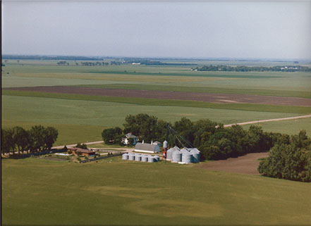 Arial view of the organic farm